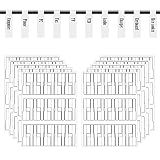 JIQEZNL White Cable Labels, 300 Premium Wire Label Tags for Electronics, Printable Cord Labeling Tags for Ethernet and Network, Write on Labels for Cable Management