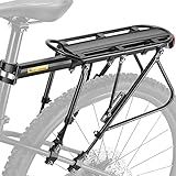 West Biking Bike Carrier Rack, 220 LB Capacity Solid Bearings Universal Adjustable Bicycle Luggage Cargo Rack,Cycling Equipment Stand Footstock