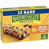 Nature Valley Protein Chewy Snack Bars, Peanut Butter Dark Chocolate, 15 Bars, 21.3 oz