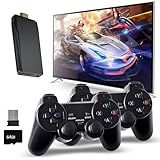 Retro Game Console, Wireless Retro Game Console, Plug & Play Video TV Game with 20000+ Built-in Games, 4K HD Output, and 2.4GHz Wireless Controller, 9 Classic Emulators Black
