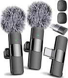Mini Mic Pro (Latest Model) - Professional Wireless Microphone for iPhone, iPad, Android, Lavalier Microphone for Video Recording - iPhone Mic Crystal Clear Recording with USB-C for Content Creators
