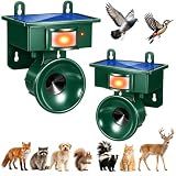 2026 Solar Ultrasonic Bird Repellent Devices Bird Repeller Outdoor IP65 Motion Activated Bird Deterrents for Outside Pigeon Repellent Woodpecker Goose Deterrent for Rooftops Balconies Porch Patio(2)
