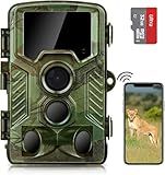 Coolifepro Trail Camera Sends Picture to Cell Phone, 4K WiFi Trail Camera, Trail Cam with 49 Pcs No Glow LEDs Game Cameras with Night Vision with 125° Range, 0.1S Trigger Speed