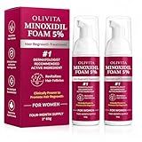 5% Minoxidil Foam for Women Hair Growth: Extra Strength Hair Regrowth Treatment – Revitalize Hair Follicles & Regrow Thicker, Fuller Hair – Hair Loss Solution