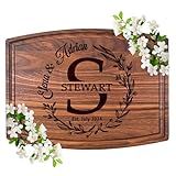 Personalized Cutting Board -3 types x 3 sizes–– Custom Cutting Board Wood Engraved Charcuterie Board, Unique Gift for Wedding, Anniversary, Bridal Shower, Couples, Christmas, Parents & Housewarming