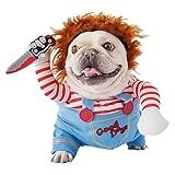 Pet Halloween Costume, Dog Funny Costume Halloween Cosplay Outfits Cute Clothes Adjustable Party Dress Up Apparel Accessories for Small Medium Large Dogs (Medium)