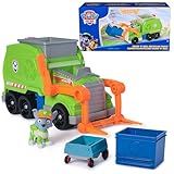 Paw Patrol: Crush N’ Roll Recycling Truck with Rocky Action Figure & Transforming Compacted Trash Vehicle, Kids Toys for Boys & Girls Ages 3 and up