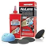 Mothers NuLens Headlight Renewal Kit — Quickly Restores & Maintains Clarity on All Headlight Types – Includes PowerPlastic 4Lights Polish, 8 oz. with Protective, Oxidation-Inhibiting Polymers (07251)
