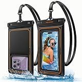 UNBREAKcable Floating Waterproof Phone Pouch 2 Pack, IPX8 Waterproof Phone Case Dry Bag Kayak/Beach/Cruise Travel Essentials, Water Proof Pouch for iPhone 17 16 15 Pro Max, Samsung S25 Ultra S24-7