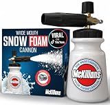 McKillans Foam Cannon for Pressure Washer (Wide Mouth) - Car Wash Snow Foam Cannon Lance Pressure Washer Soap Dispenser for Car Washing with Adjustable Thick Foam + 1/4 Quick Connector
