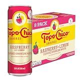 Topo Chico Sabores Raspberry with Lemon Sparkling Water, 12 fl oz, 8 pack
