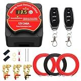 12V 240A Dual Battery Isolator Kit with Remote Control, LCD Display Voltage Sensitive Relay (VSR) for Dual Battery Setup,Compatible with Truck Van RV ATV UTV Boat