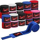 Jenaai 10 Pairs Elastic 180 Inch Boxing Hand Wraps Bulk Martial Arts Hand Wrap Wrist Wraps for Men Women Kickboxing MMA Muay Thai Boxing Wrist Protection(Multicolored)