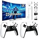 2026 New Retro Game Console,40000+Games and 23 Emulators, with Dual 2.4G Wireless Controllers, Plug and Play 4K HD HDMI TV Game Stick (128GB)