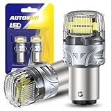 AUTOONE White 1157 LED Light Bulbs, 700% Brighter & 6500K White 7528 2057 2357 LED Bulbs for Backup Reverse Parking Signal Blinker Tail DRL Brake Lights, 2PCS