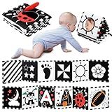 URMYWO Black and White Baby Toy, Tummy Time High Contrast Newborn Toys 0-3 Months, Soft Baby Book, Visual Stimulation Montessori Sensory Infant Toys 0-6-12 Months, Boy Girl Shower Gift, Easter Stuffer