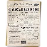 Ziwenhu Happy 40th Birthday Card Gift Decorations for Women Men