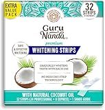 GuruNanda Teeth Whitening Strips - 16-Day Treatment with Non-Slip, Dry Strip Technology - Whitening Designed with Care for a Brighter Smile