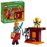 LEGO Minecraft The Nether Lava Battle Toy and Playset - Building Minecraft Toy for Kids, Ages 6+ - Alex, Wither Skeleton, Blaze and Strider Figures for Pretend Play - Gift Idea for Birthdays - 21266