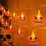 FFZZKJ Halloween Lights Pumkin Lights 10FT 20LED with Timer 8 Modes Battery Operated Indoor Outdoor for Halloween Decorations, Pumpkin Decor