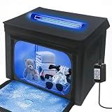 uvcoolplunge Large UV Sanitizer Box, 36L Portable Sanitizing and Cleaning Machine with 3-Level Timer, O-zone Foldable UV Cleaner Box for Household Use Like Phone, Towel, Key, Etc. with O-zone
