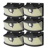 Aootek Solar Motion Sensor Lights Outdoor 120 LEDs, Black, 6 Pack