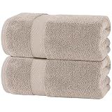 Wealuxe Taupe Bath Sheets Extra Large - 35x70, 2 Pack, Soft and Absorbent