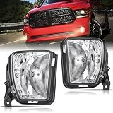Nilight Fog Lights Assembly Compatible with 2013-2018 Dodge Ram 1500
