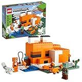 LEGO Minecraft The Fox Lodge House 21178 Animal Toys with Drowned Zombie Figure, Birthday Gift for Grandchildren, Kids, Boys and Girls Ages 8 and Up