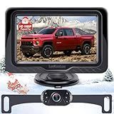 Backup Camera Easy Setup Plug-Play: HD 1080P No-Delay Waterproof - Clear Night Vision Rear View Camera with Monitor for Car Truck SUV - LK3