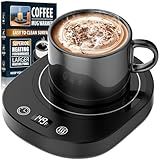 Fast Heating Mug Warmer, LED Display 3 Temperature Settings & 2-12H Timer Candle Wax Warmer, Smart Safety Auto Shut-Off Coffee Cup Warmer Heater Plate for Chocolate Coffee Tea Milk Candle, Black