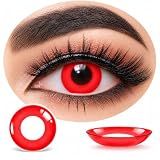 WUCOO Halloween Cosplay Vampire Eye Costume Kit - Red