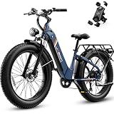 Jasion Thunder Electric Bike for Adults,1800W Peak Fat Tire E Bikes,26''x 4'',80 Miles with 864Wh Removable Battery Ebike, 30+MPH Max Speed Bicycles,Hydraulic Brakes,Front Suspension