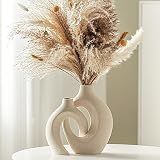 Lvases Snuggle Hollow Ceramic Vase Set of 2, Boho Home Decor for Tabletop
