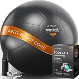 MANTRA SPORTS Exercise Ball – Yoga Ball for Pilates & Fitness - Birthing for Pregnancy, Stability, Core, Balance, Therapy for Physical Rehab, Workout for Home Gym & Office Chair, Fast Pump Included