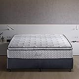 Jacia House Short Queen Mattress,11.4 Inches Pillow Top Pocket Spring Hybrid RV Mattress, Memory Foam Innerspring Firm Bed in a Bag