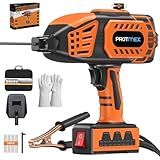 Portable Electric Welding Machine - 110V Portable Welder Handheld IGBT Inverter with 5 Adjustable Currents, Includes 20PCS 3/32"-1/8" Welding Rods, ARC Welder Gun Fits for DIY & Repair & Home Projects