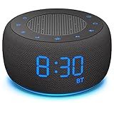 BUFFBEE Alarm Clock with Bluetooth Speaker & FM Radio for Bedside – Gradual Wake-Up Sounds, Fully Dimmable Display & Ambient Night Light, Plug-in Digital Clock for Bedroom
