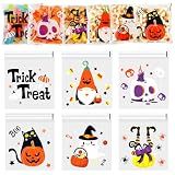 FOIMAS 300pcs Halloween Cellophane Treat Bags,Self Adhesive Halloween Candy Cookie Bag Plastic Goodie Bags for Trick or Treat Party Favor Supply