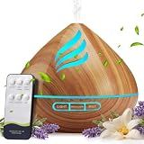 500ML Essential Oil Scent Diffuser: Remote Control &14 Colors LED for Home