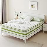 Dourxi 12 Inch Queen Mattress, Hybrid Mattress Queen in a Box, Gel Memory Foam and Pocket Springs for Cooling Sleep and Pressure Relief, Organic Cotton Fabric Cover, Plush Feel, 80 * 60 * 12 Inch