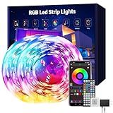 Ledagic Led Lights for Bedroom 150 ft (2 Rolls of 75ft), Music Sync RGB Led Strip Lights with Remote App Control, Color Changing Led Lights for Room Home Kitchen Party Decor