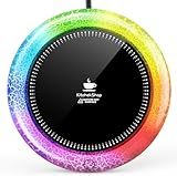 KitchekShop Coffee Mug Warmer with 7 Color Lights - Fastest Heating & Highest Temperature, Auto On/Off Gravity-Induction Coffee Cup Warmer for Desk, Smart Electric Beverage Warmer for Coffee, Tea