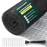 FEED GARDEN Deer Fence Netting Garden Netting Bird Netting - 7x100ft UV-Protected Garden Fence for Plant with 3/4" Fine Mesh - Includes 10 Stakes & 50 Zip Ties for Easy Installation