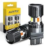 AUXITO Latest CANBUS 3157 Switchback LED Bulbs 3057 3457 4157 Dual Color Amber/White Anti Hyper Flash Built-in Resistor Error Free Turn Signal Lights and DRL/Parking Lights, Pack of 2