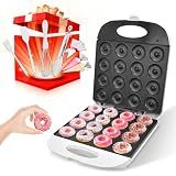 DSP All in One 2 Inch Mini Donut Maker, Non-Stick, Cool Touch, Electric Doughnut Machine for 16 Snacks & Desserts, Perfect for Birthday, Wedding, Baby Shower, Christmas, Party, Afternoon Tea