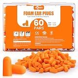VOISEN 60 Pairs Foam Ear Plugs, Ear Plugs for Sleeping Noise Cancelling