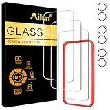 Ailun 3 Pack Screen Protector for iPhone 16 [6.1 inch] + 3 Pack Camera Lens Protector with Installation Frame,Case Friendly Tempered Glass Film,[9H Hardness] - HD