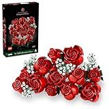 LEGO Botanicals Bouquet of Roses Artificial Flowers - Fake Red Roses Building Set for Adults, Ages 18+ - Gifts for Anniversary for Women & Men - Home Decor for Table Display - 10328