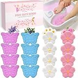 Bath Foot Bombs, 16 Pack Foot Soak with Bath Salt and Tea Tree Oil. Organic Natural Handmade Aroma Pure Essential Oil Bubble Foot Balls for Foot Callus, Dry Cracked, Stubborn Foot Odor Scent.